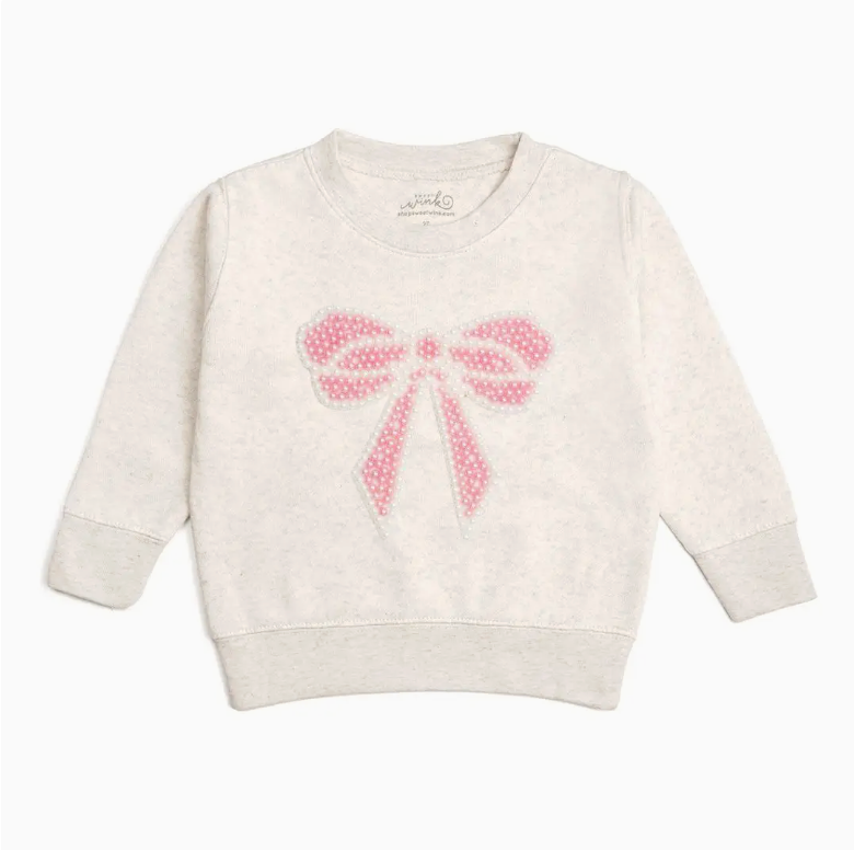Pearl Bow Patch Sweatshirt