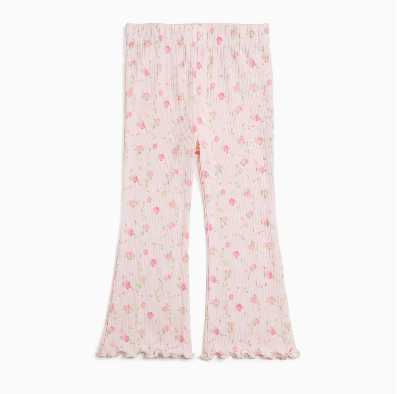 Pink Rose Flare Leggings