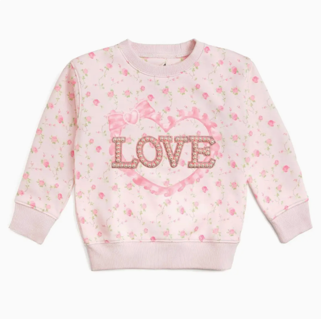 Pink Rose LOVE Sweatshirt