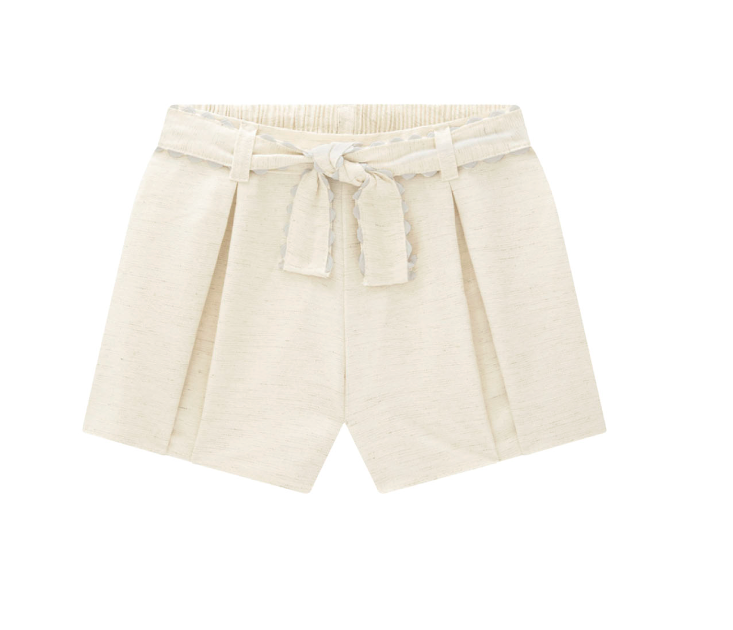 Casual Beige Cotton Shorts