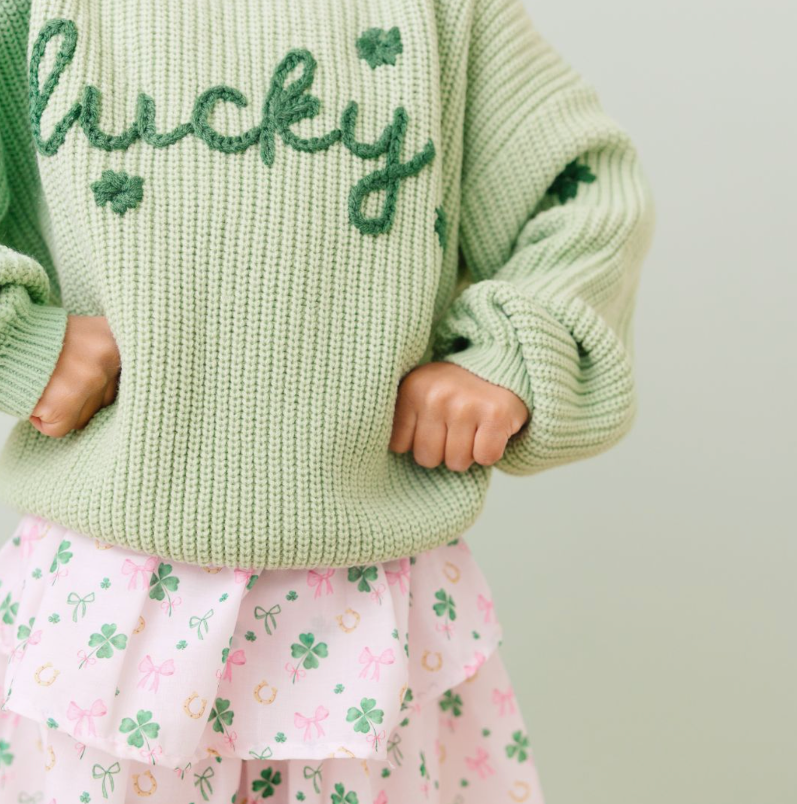 Lucky Shamrock Knit Sweater