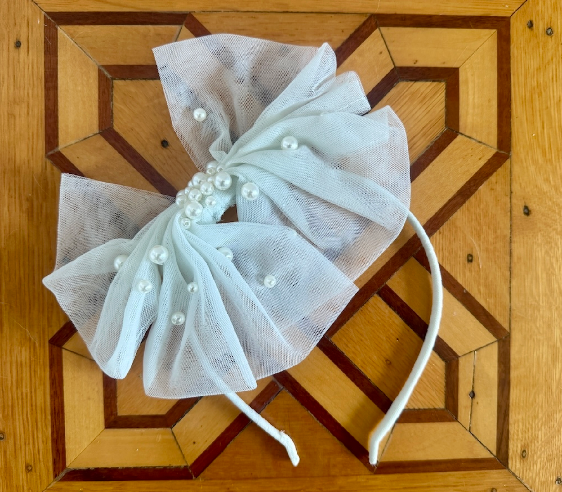 Mint Green Tea Tulle Headband