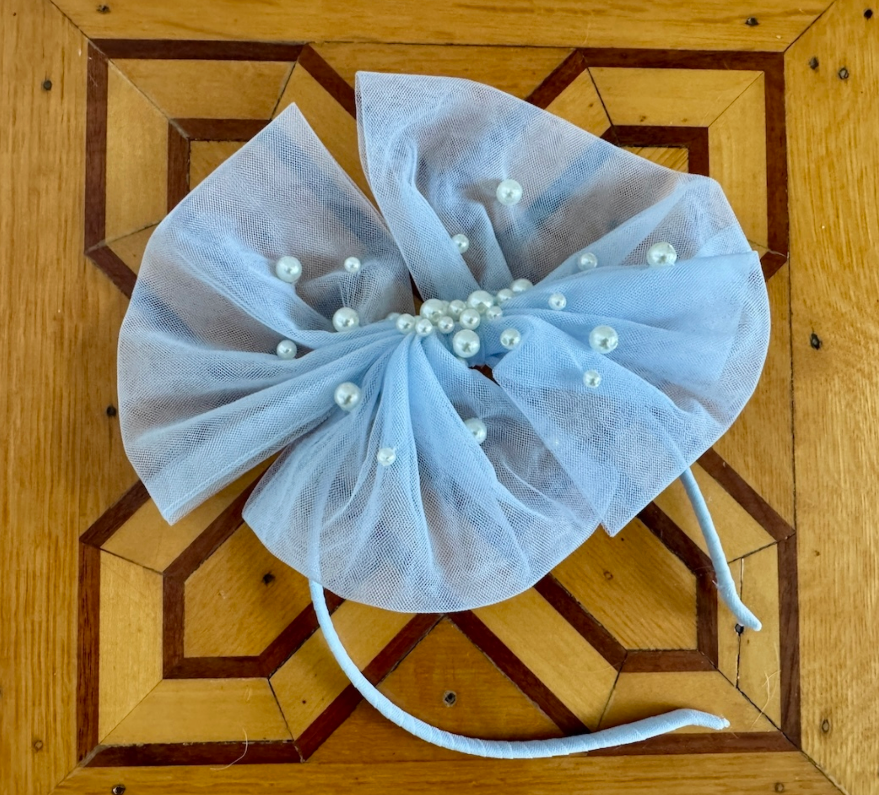 Sky Blue Tulle Headband