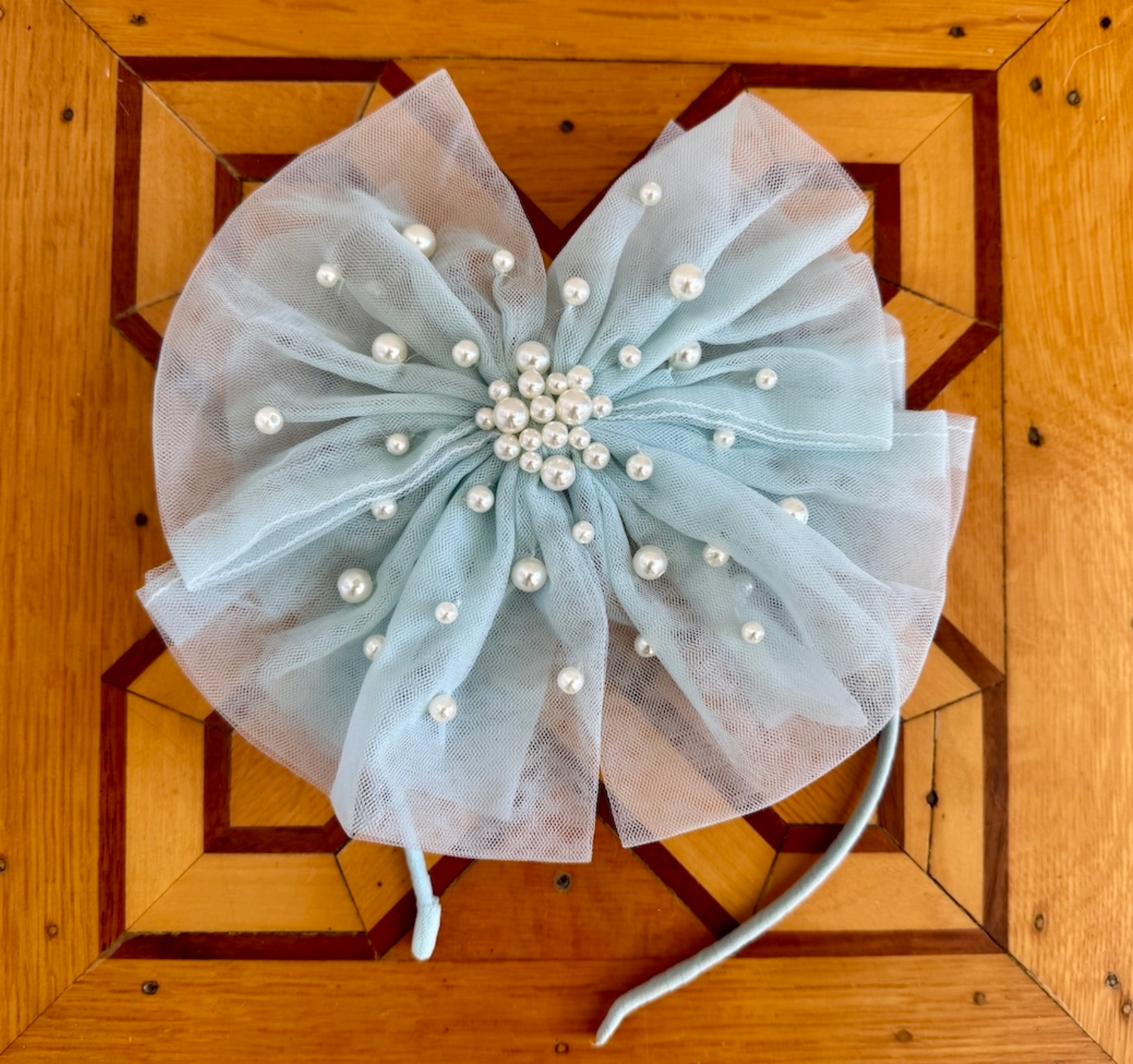 Aqua Tulle Headband