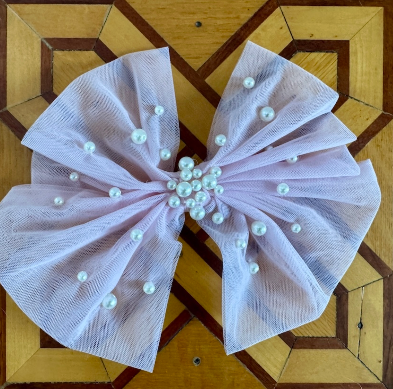 Pink Tulle Clip