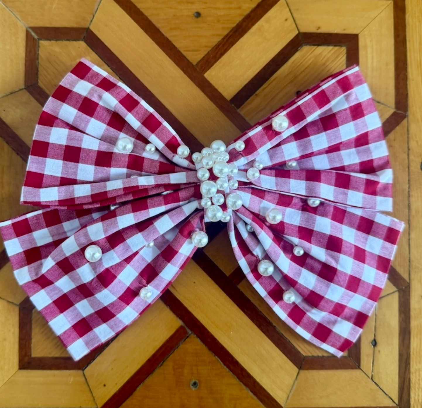 Cherry Gingham Clip
