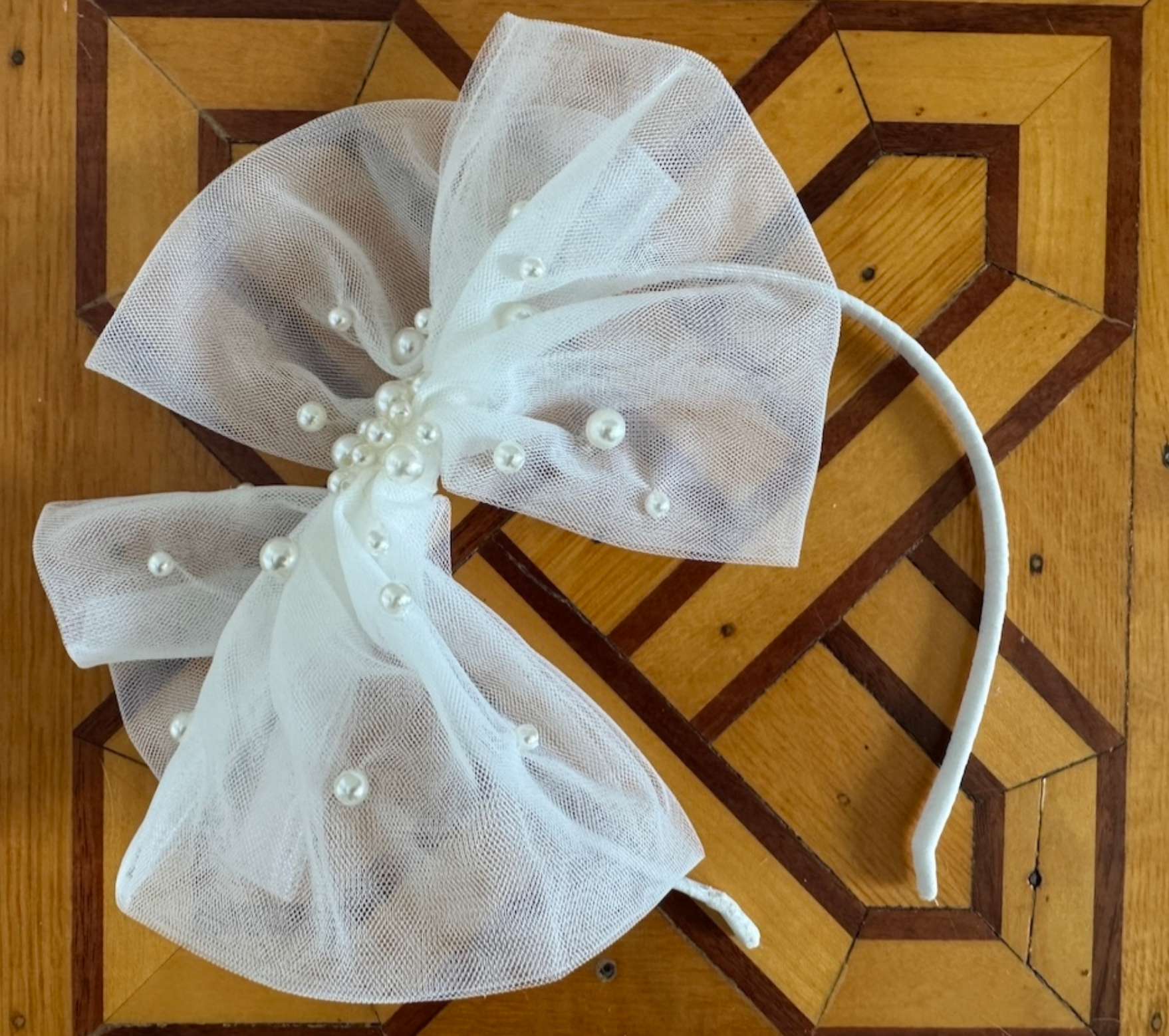 White Tulle Headband