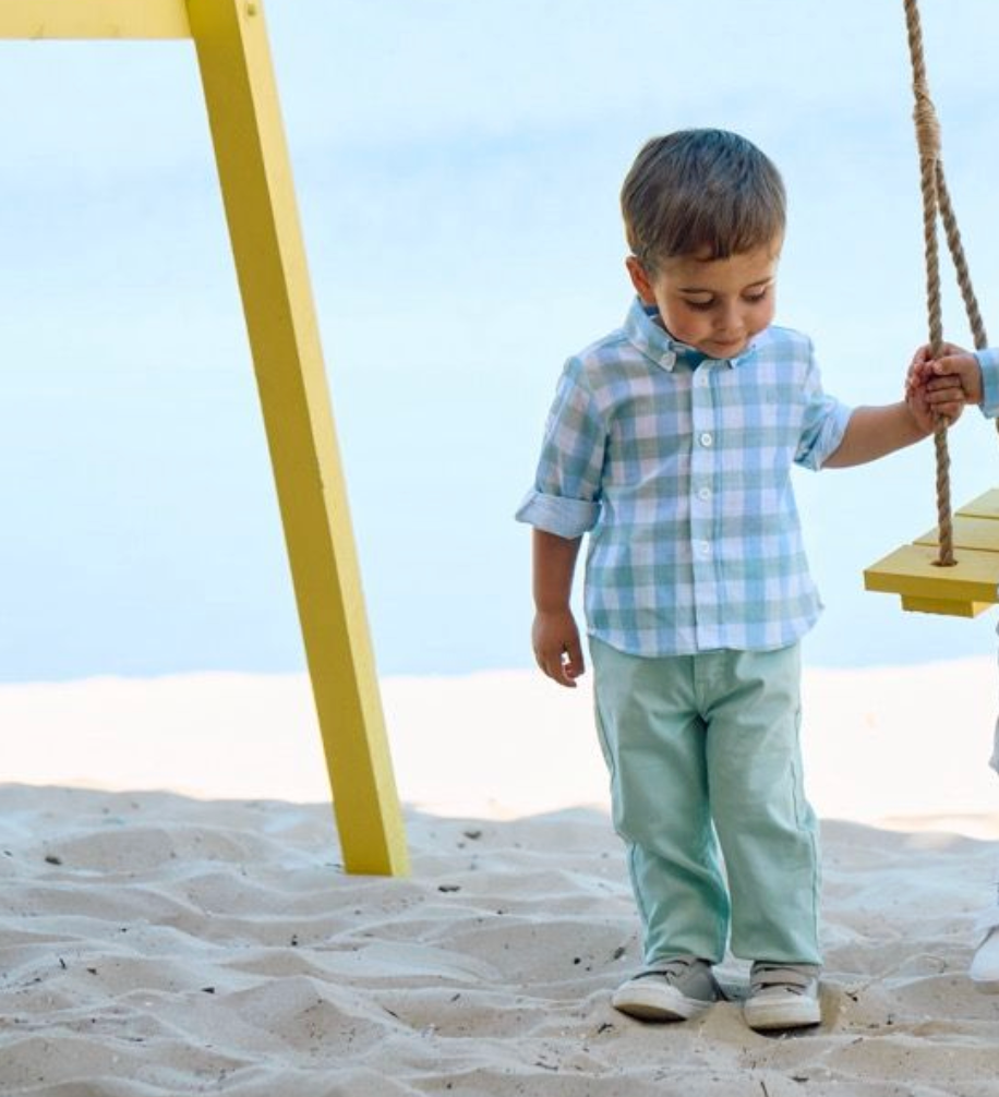 Blue Green Shirt for Boys