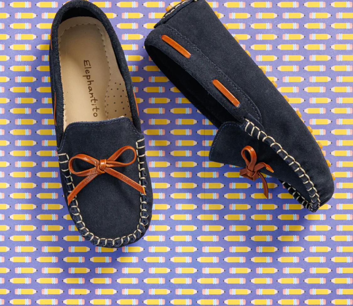 Blue Suede Boy's Driver Loafer