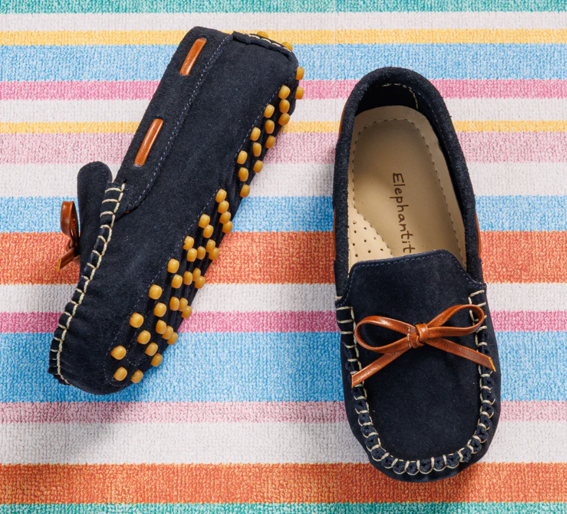 Blue Suede Toddler Loafer