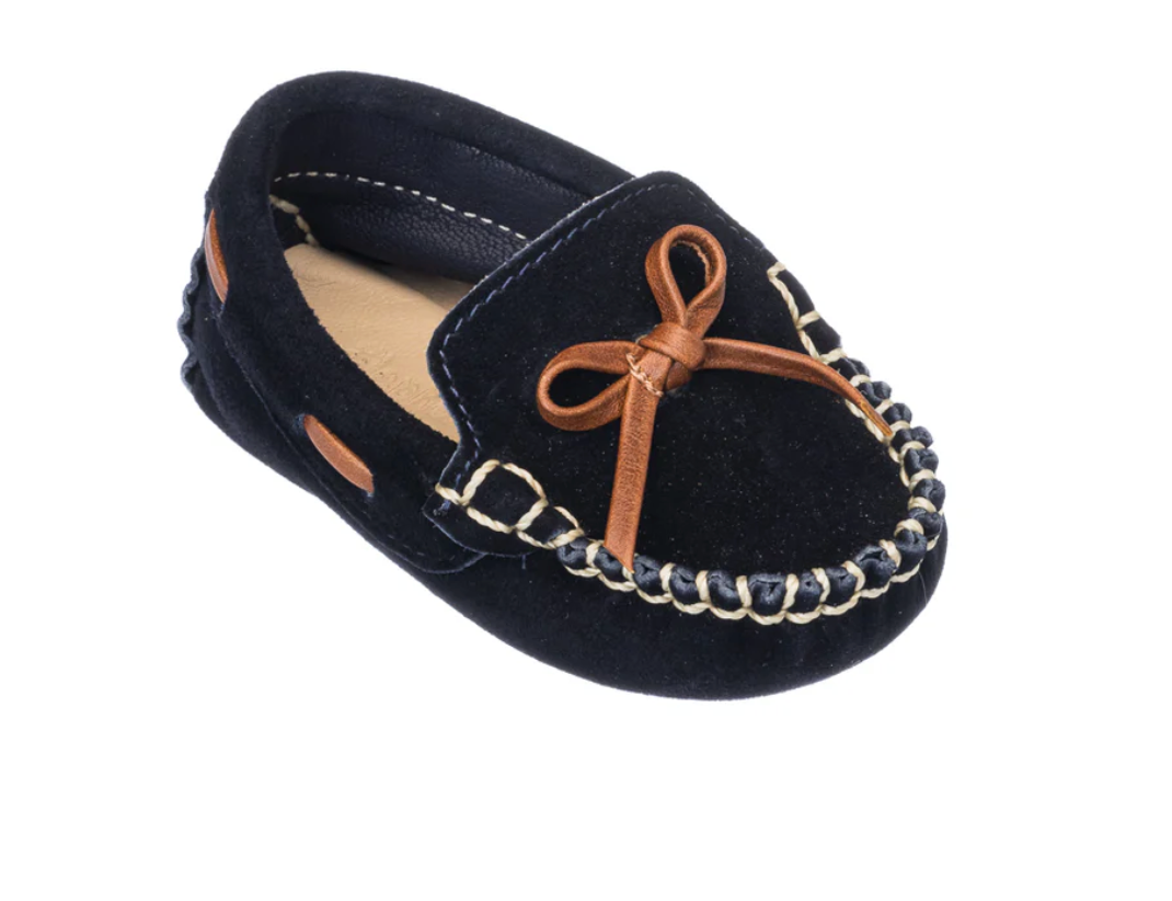 Blue Suede Infant Driver Loafer