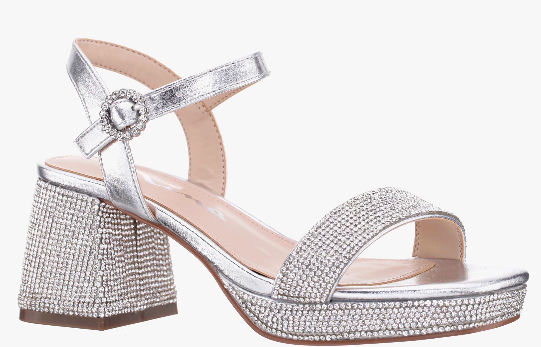 Nina Marysol Silver Rhinestone Heel