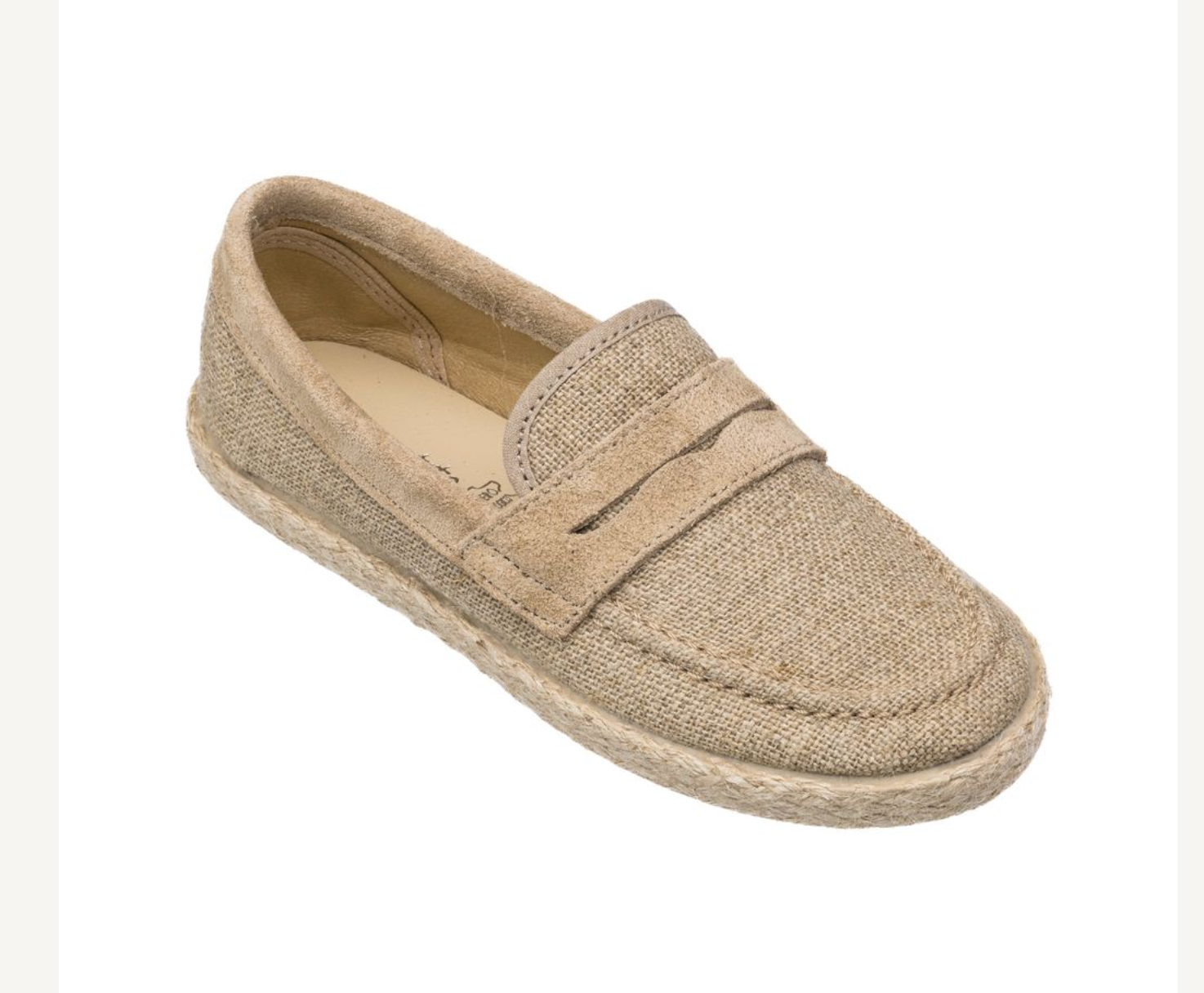 Beige Linen Loafer