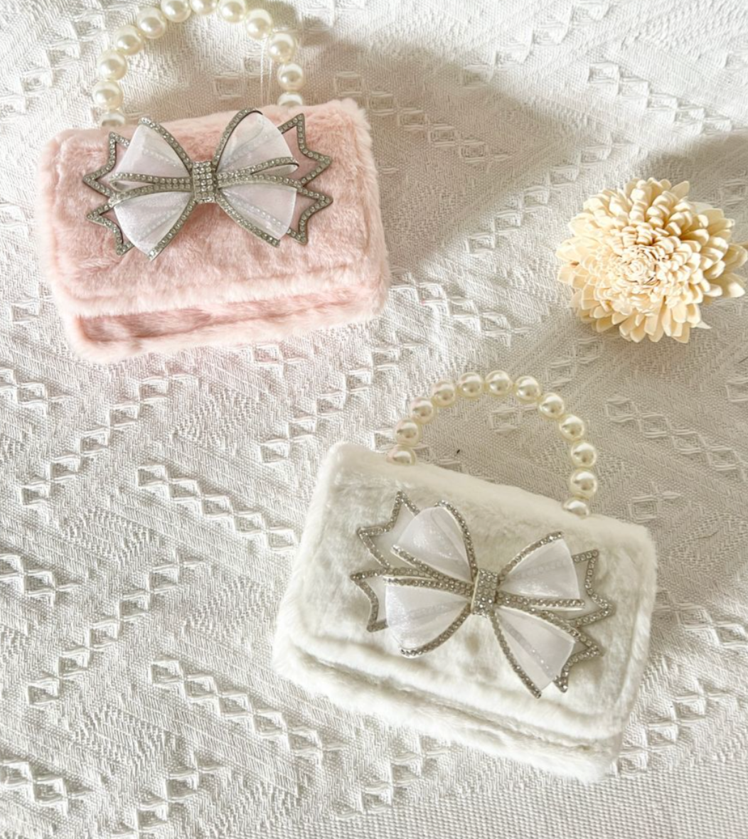 Furry Bow Purse