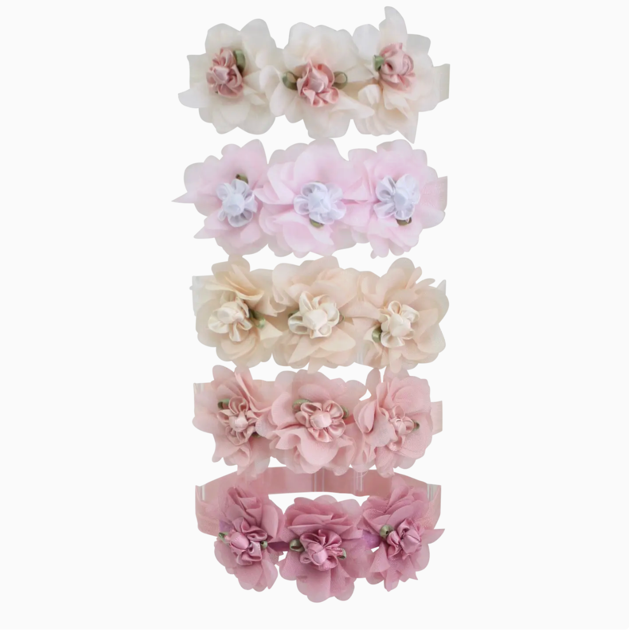 Rosette and Chiffon Flower Headband
