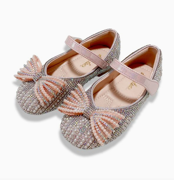 Pearl Bow Flat Shoes