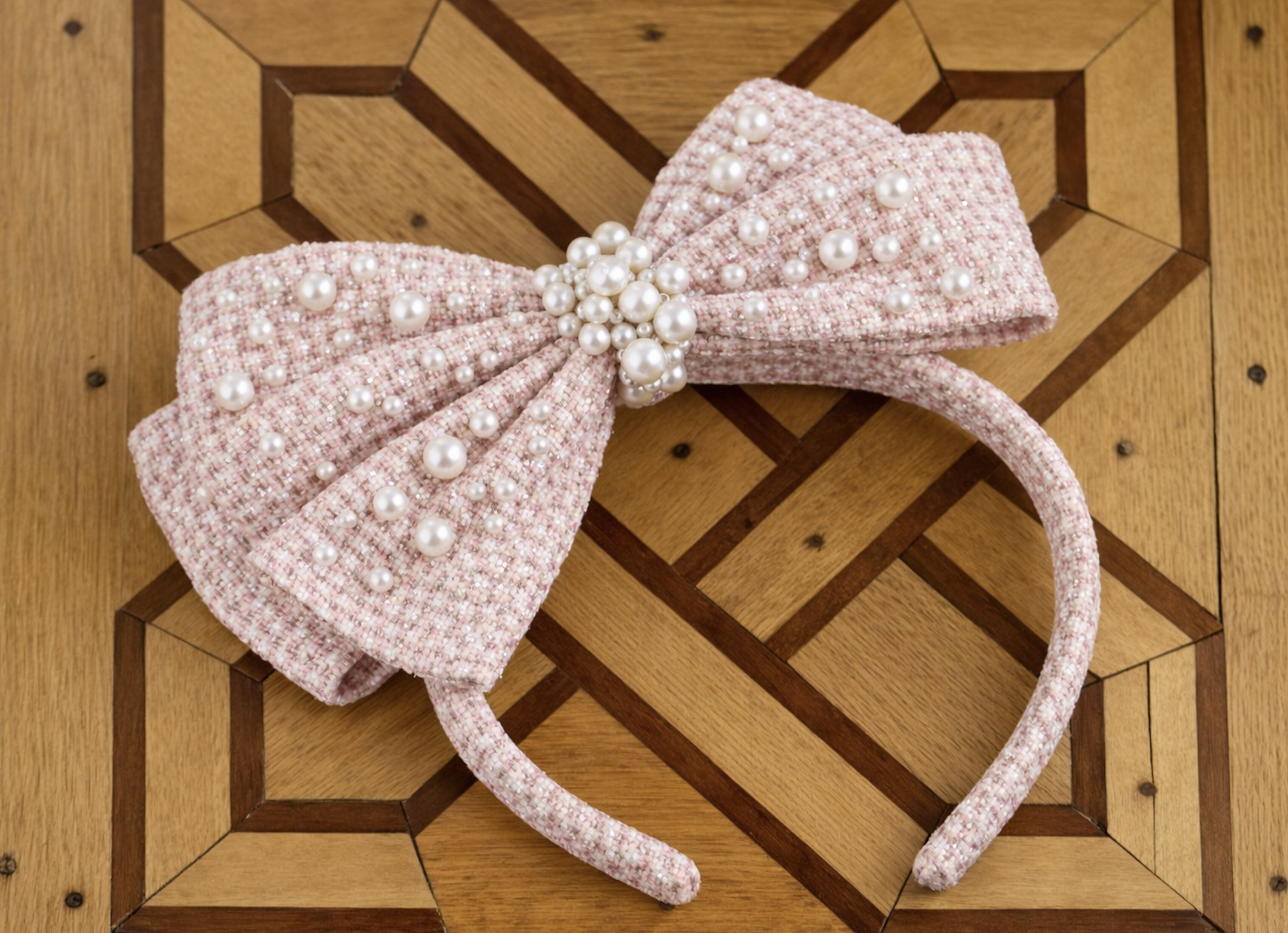 Fabric Blush Tweed Headband