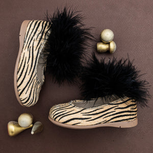 Gold & Black Zebra Shoe