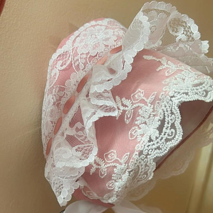 Mauve and Lace Ruffle Dress