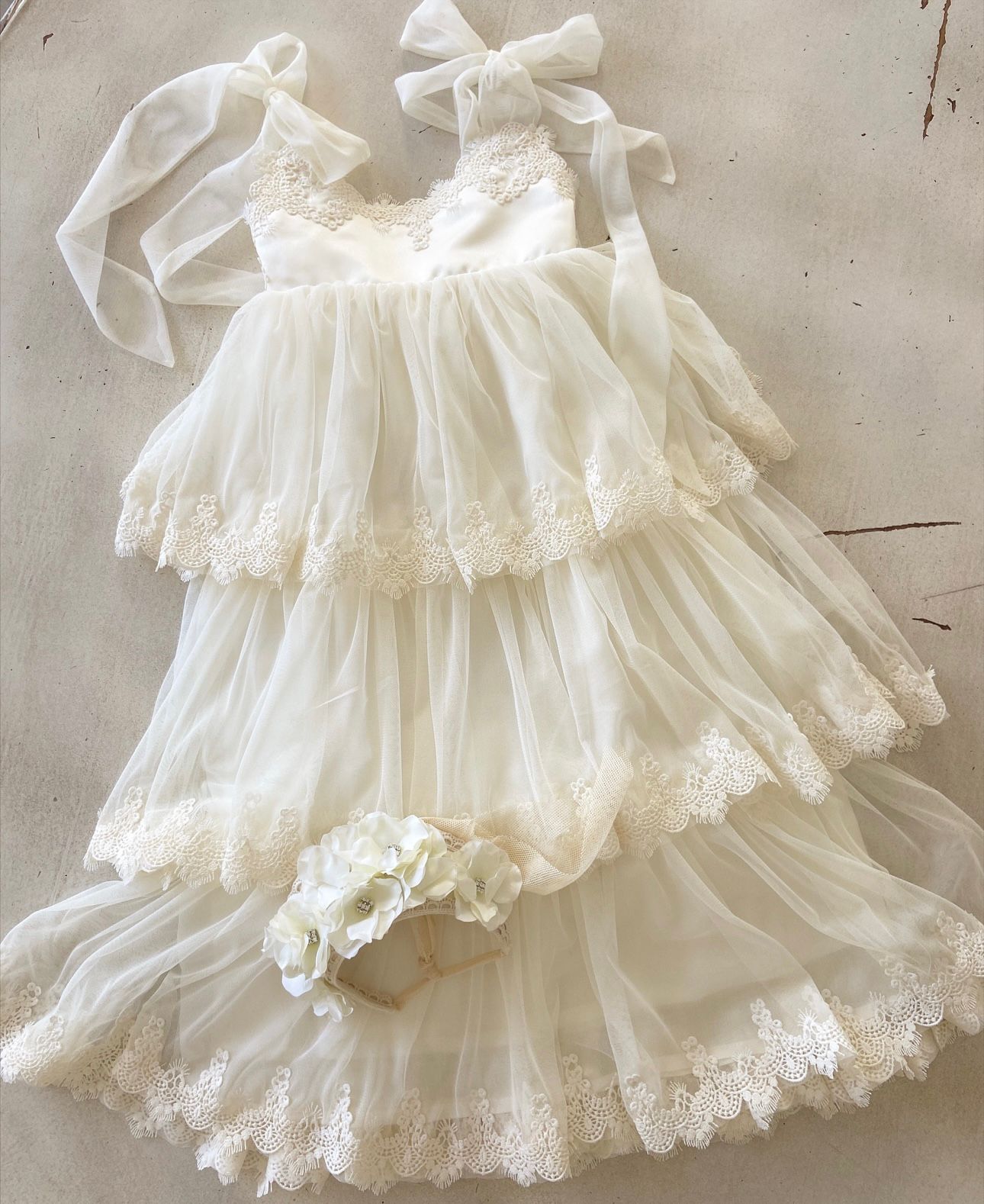 Layered Creamy Dress