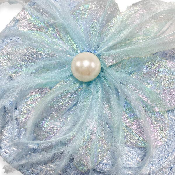 Feather Floral Tweed Purse