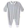 Grey Velour Footie