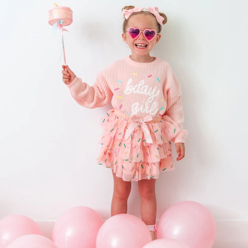 Birthday Girl Sprinkle Knit Sweater