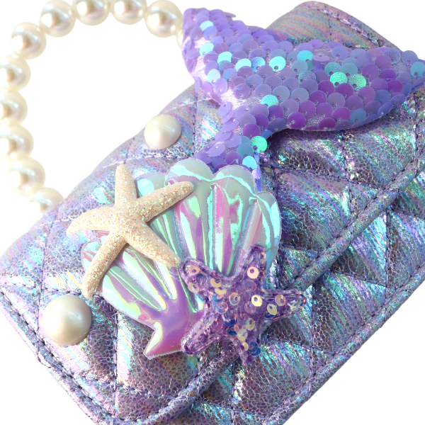 Mermaid Shiny Quilted Purse