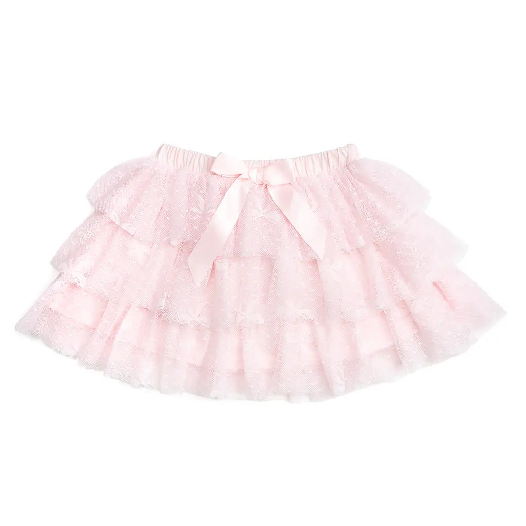 Bow Lace Tiered Tutu Skirt