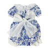 Jaylin Blue and White Linen Romper