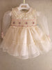 Organza Cream Smocked Dress