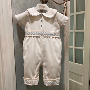 Christie Helene Pique Romper and Hat