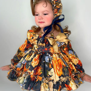 Floral Dress and Bonnet