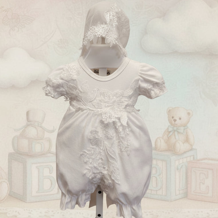 designer newborn dresses Bebe Gabrielle Layette Collection – Layla's Boutique Size:19 3XLarge 36-37 Sleeve the open skirt design Elbow Embellished Collar Dress: Women's