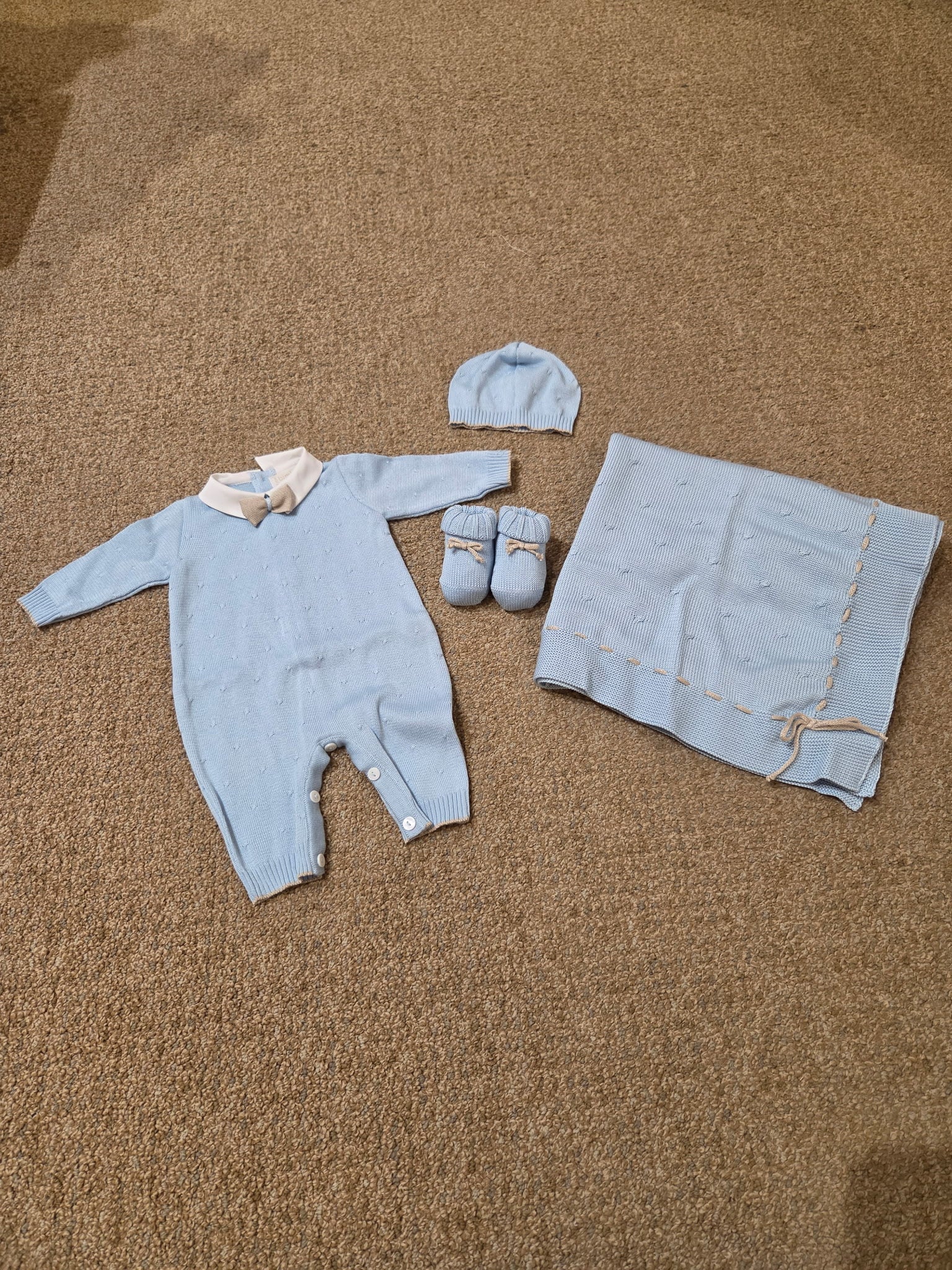 Luxury Blue and Beige Layette Set - IDK price