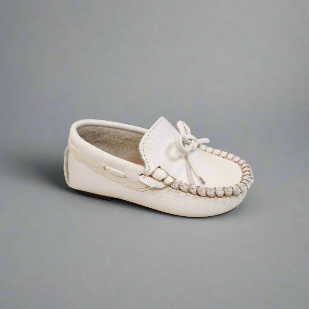 White Toddler Driver Loafer