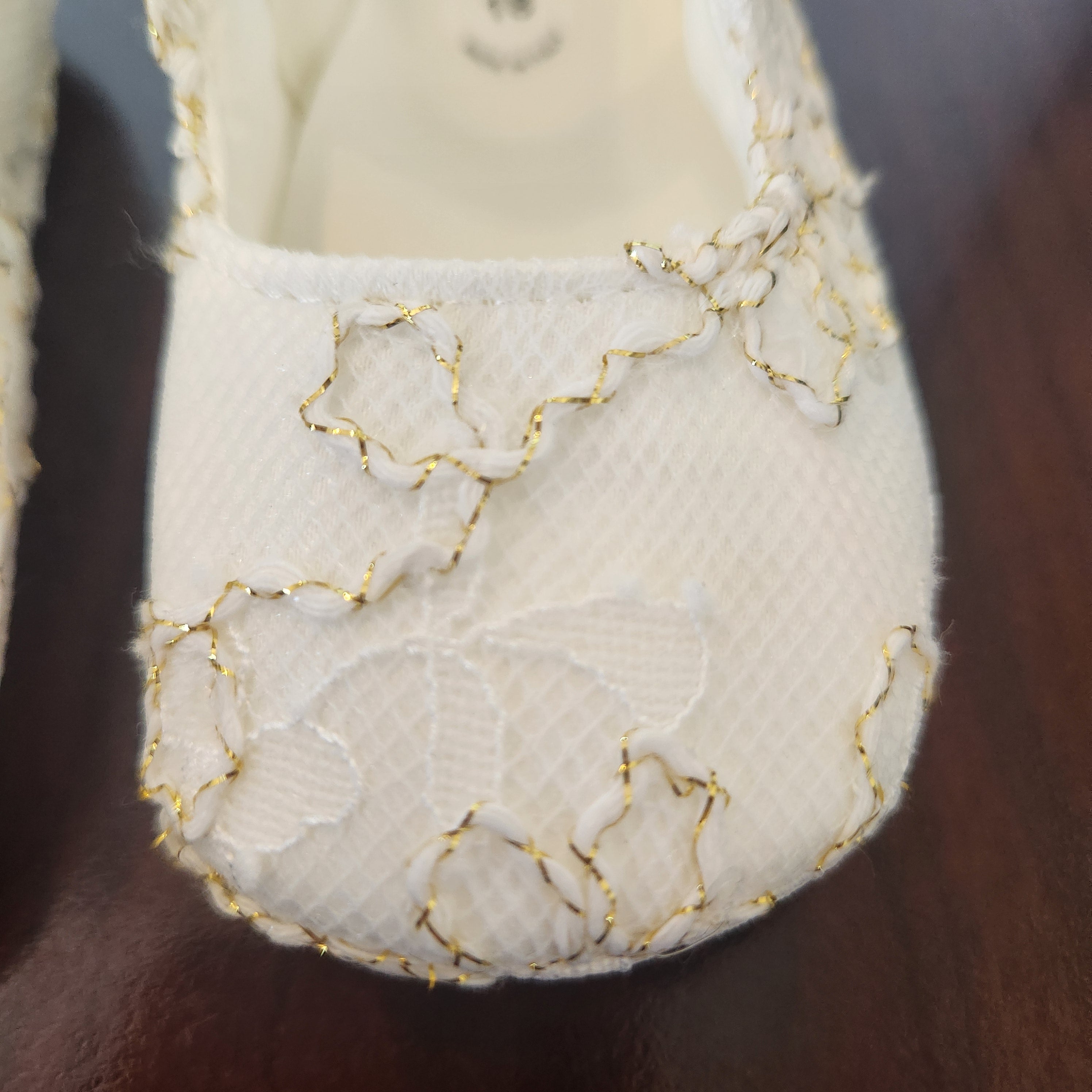 Gold Lace Infant Bootie