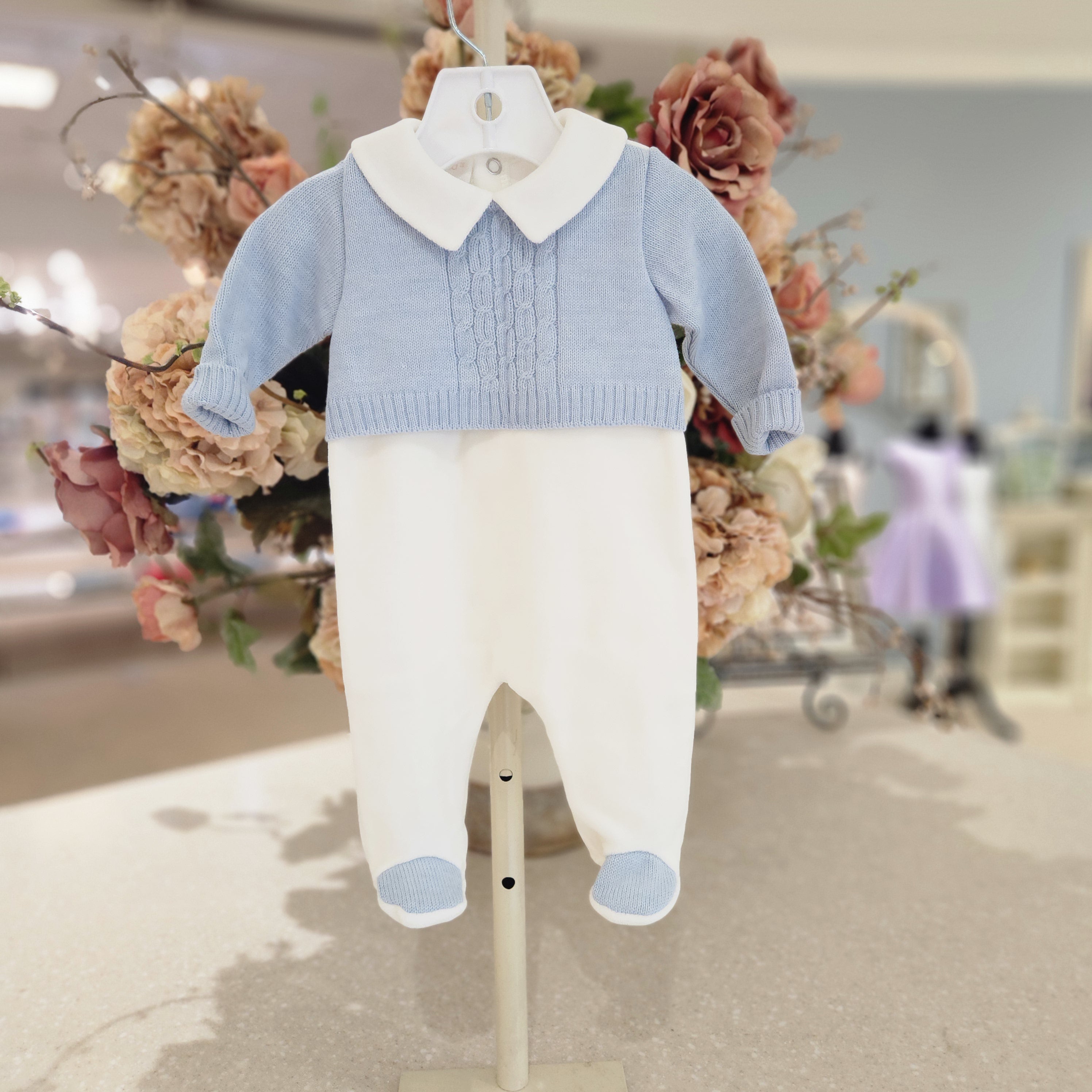 Italian Blue & White Knit