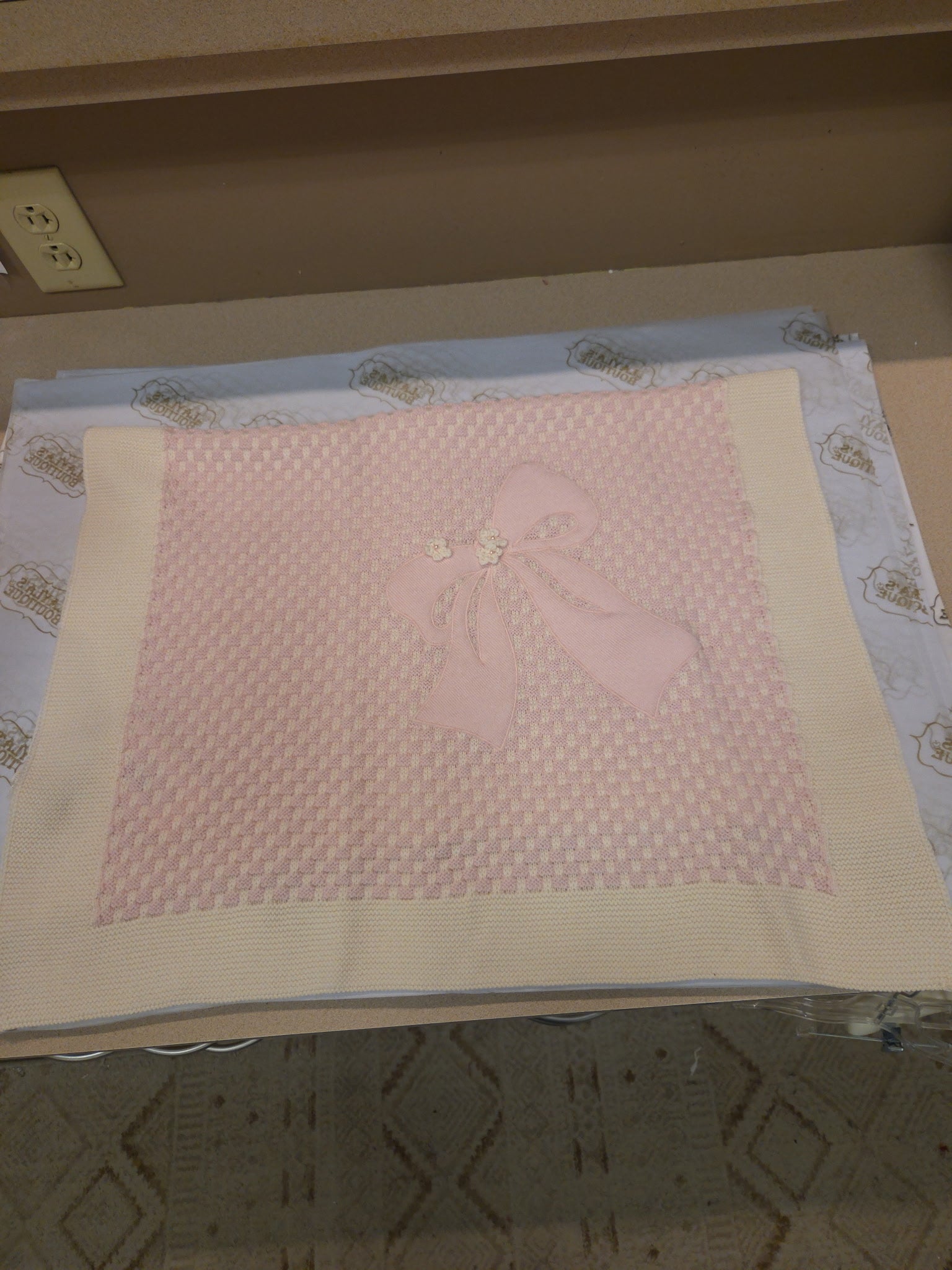Pink Bow Blanket-IDK price
