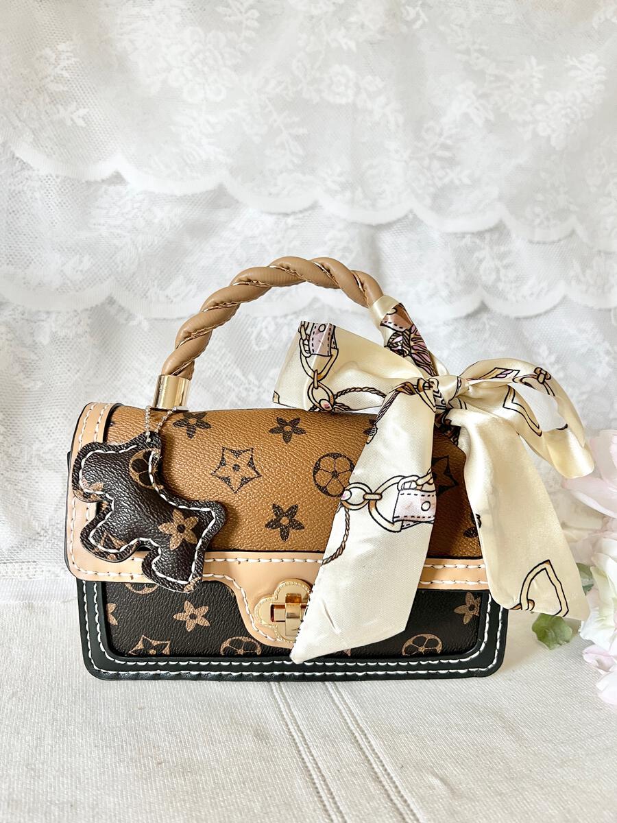 Classic Faux Leather Print Bag