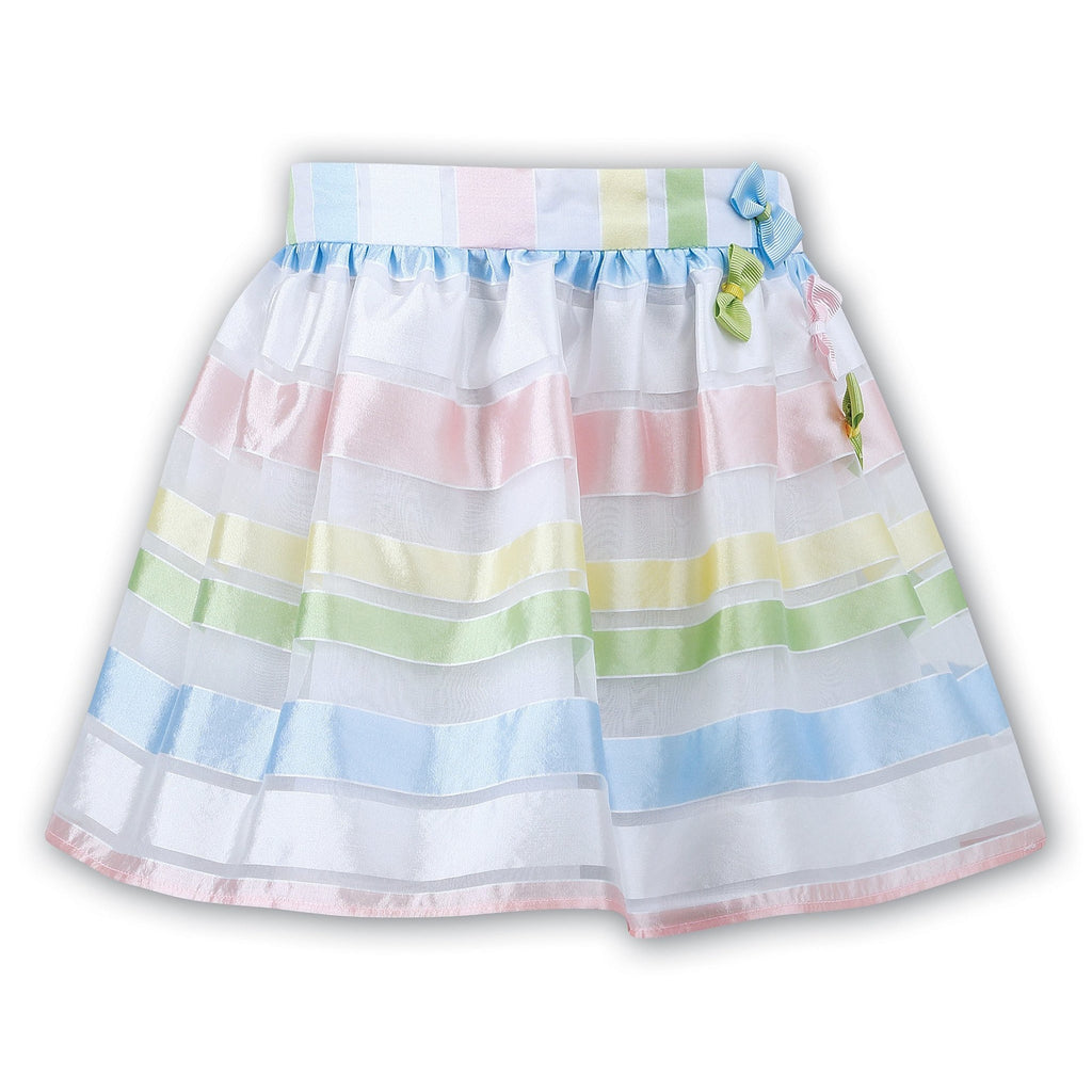 Sarah Louise Pastel Stripe Bow Skirt