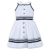 Sarah Louise Navy Striped Dress