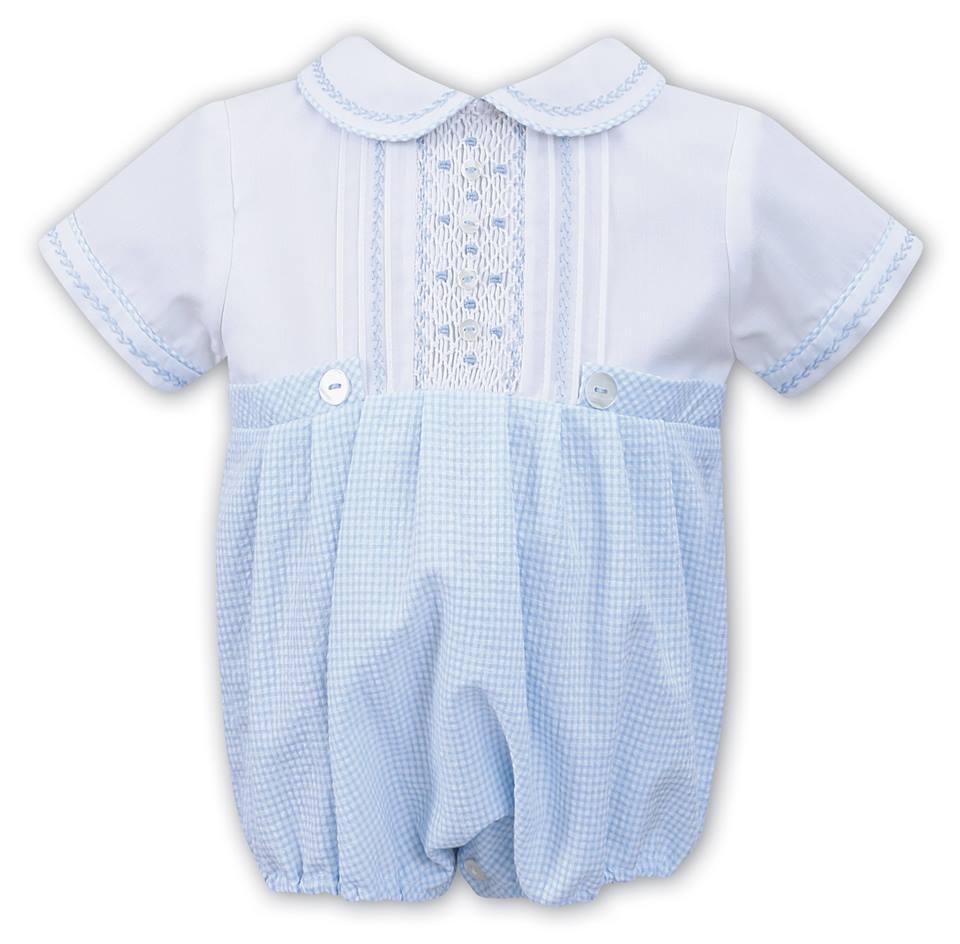 Sarah Louise Seersucker Romper