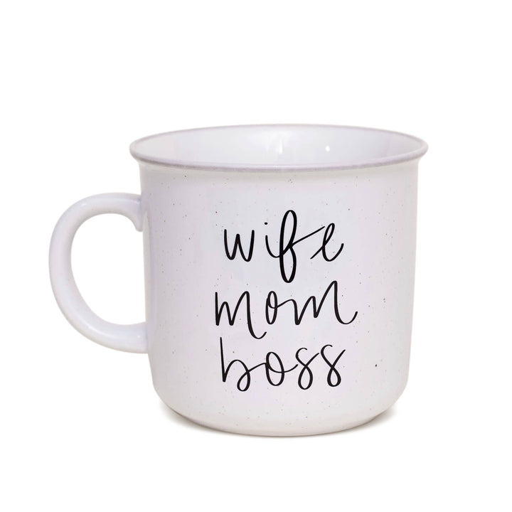 Wife Mom Boss Rustic Coffee Mug