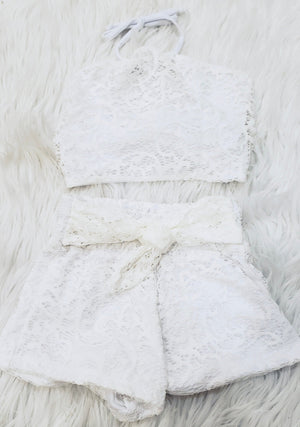 White Eyelet Shabby Suit