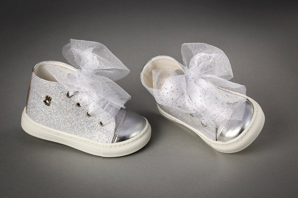 Ever Kid White Glitter Sneaker