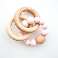 Loulou Lollipop Bubble Teether in Rose Quartz, Pearl, Gray, or Baby Blue