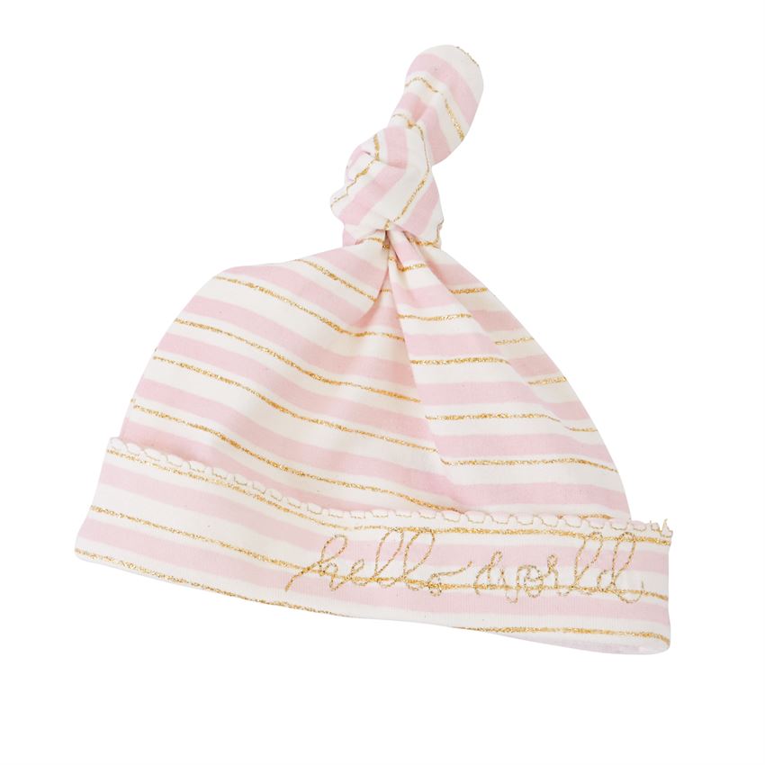 hello world knotted cap