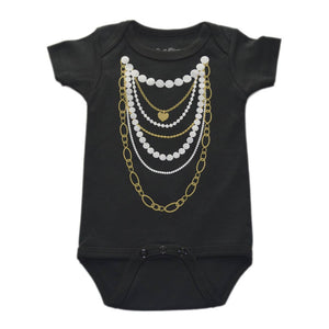 Sara Kety Gold and Pearls Onesie