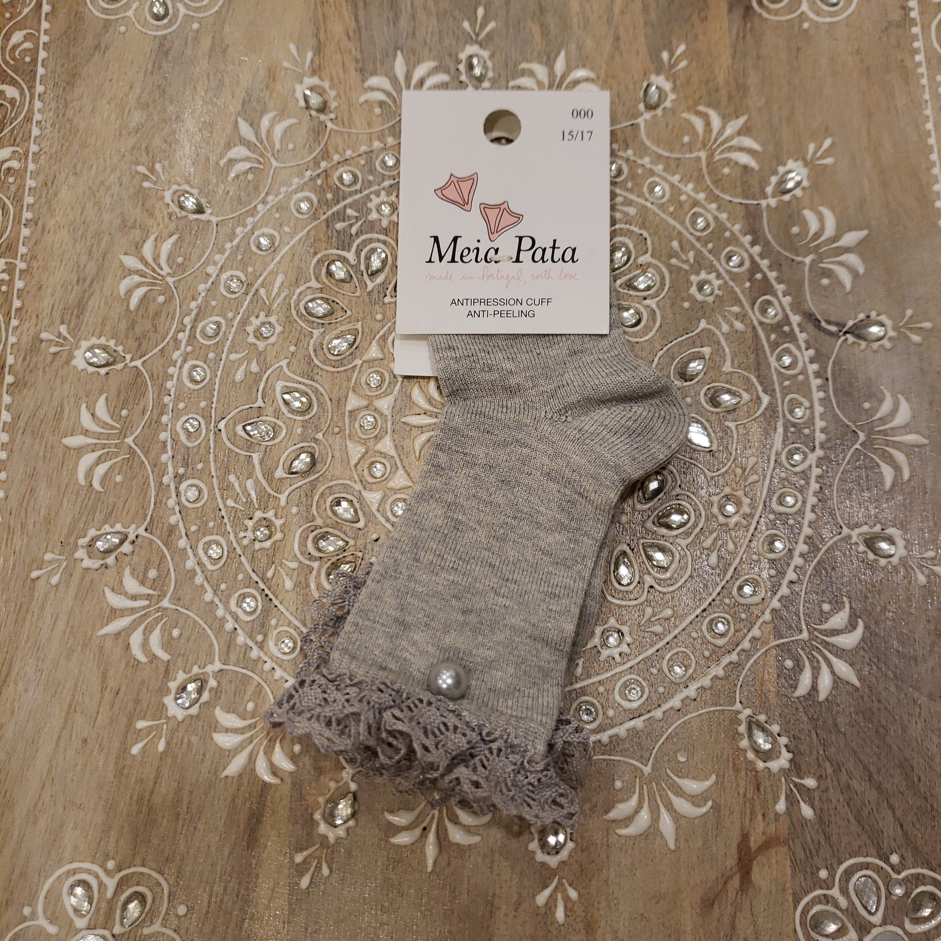 Lace and Pearl Knee High